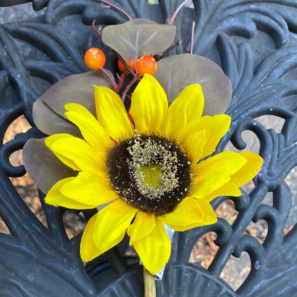 Bloom Room Fall Sunflower and berry Picks - Picture 2 of 6
